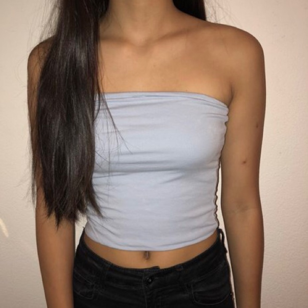 baby blue brandy tube top